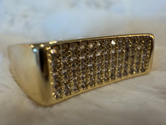 Anillo Grueso con Microcircones 24k