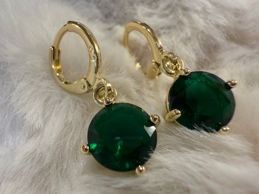 Aro Circón Verde 24 K