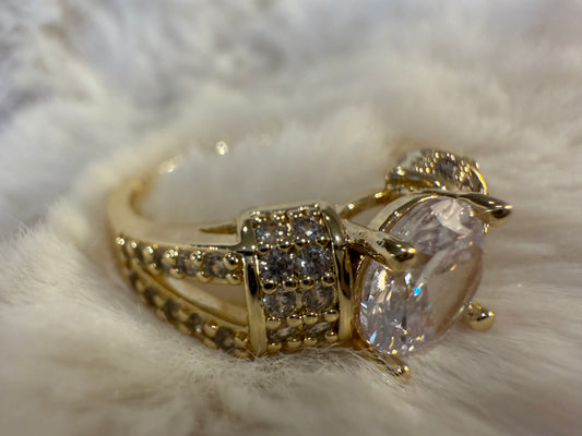 Anillo Circón Con Microcircones 24 K