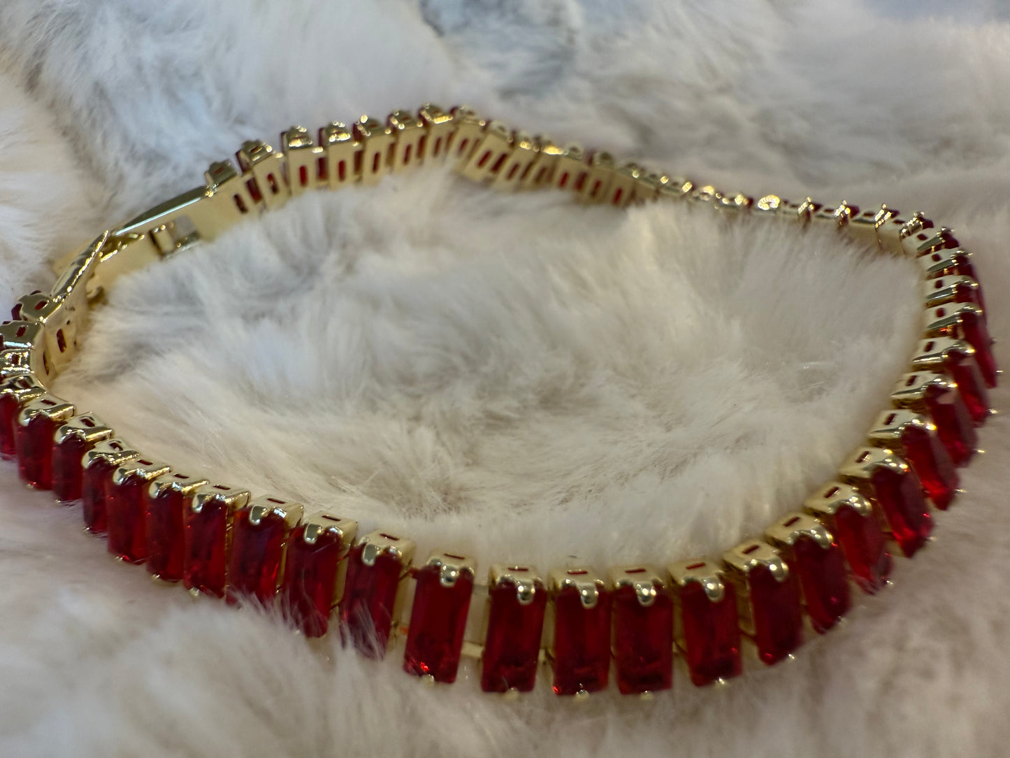 Pulsera Circones Rojo 24 K