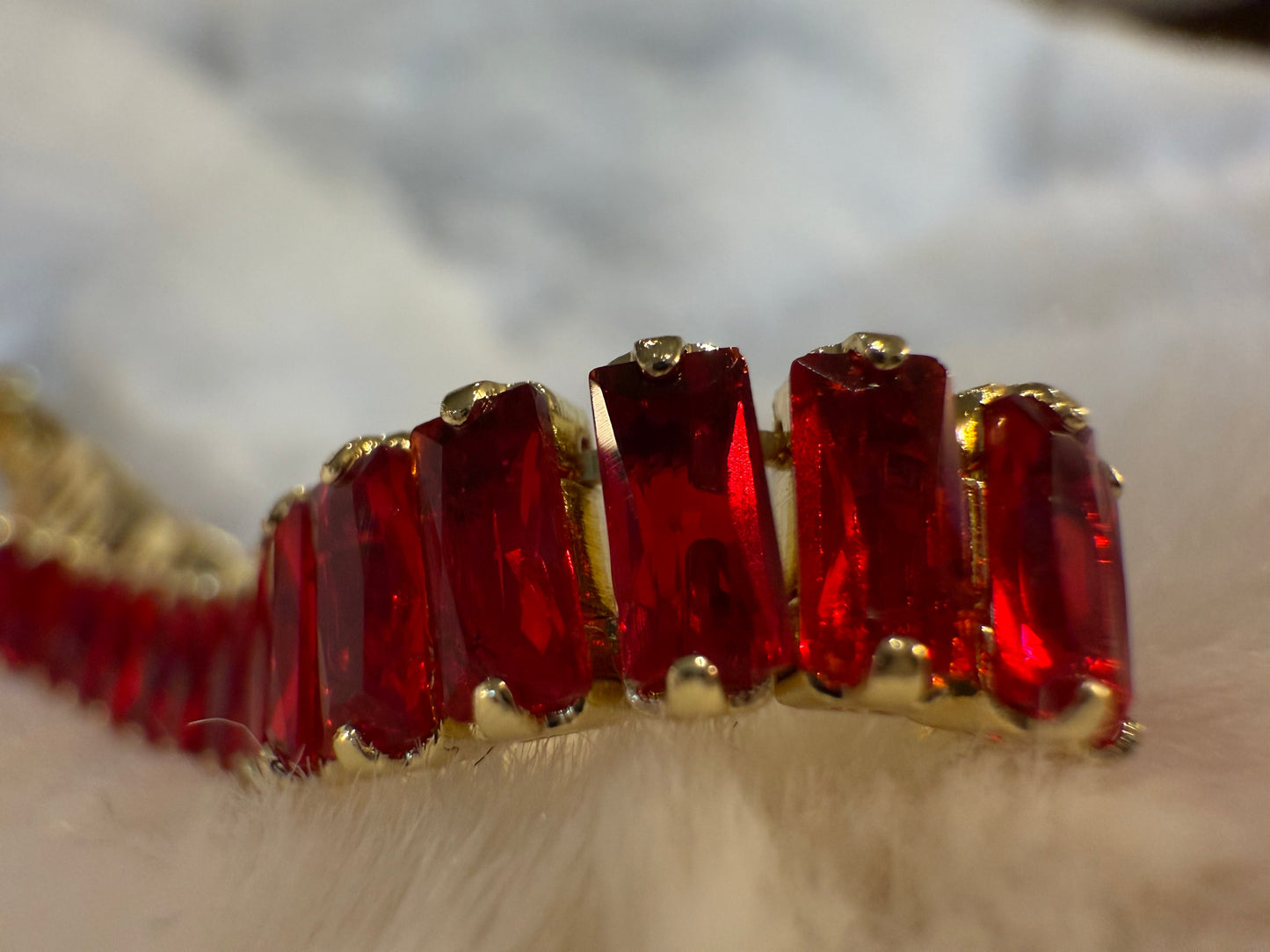 Pulsera Circones Rojo 24 K