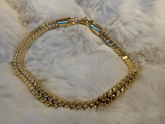 Pulsera Cinta Cuadrada 24 K