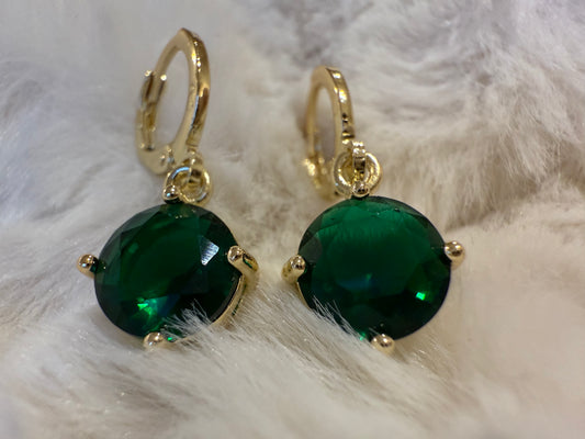 Aro Circón Verde 24 K